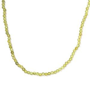 Peridot Beaded Necklace 18" in Platinum Over Sterling Silver 25.75 ctw  E472